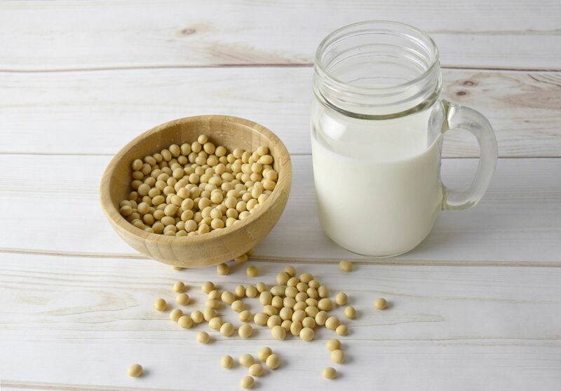 Soybean pellets and soy milk